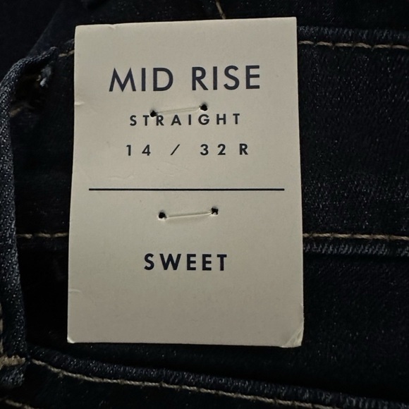 Lucky Brand Mid Rise Straight Jeans 14/34 R NWT - Picture 6 of 10